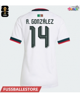 Günstige Mexiko Armando Gonzalez #14 Auswärtstrikot Damen WM 2026 Kurzarm